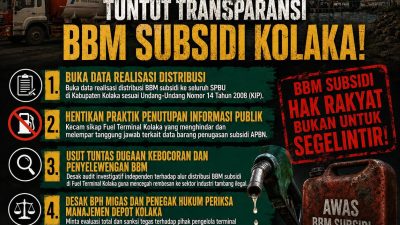 Soroti Minimnya Transparansi Distribusi BBM di Kolaka, Pratapa Lingkungan Indonesia Duga Ada Permainan Pasokan Subsidi