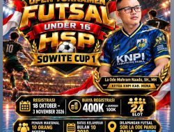 KNPI Muna Gelar Open Turnamen Futsal Sowite Cup 1, Pendaftaran Dibuka hingga 3 November 2026